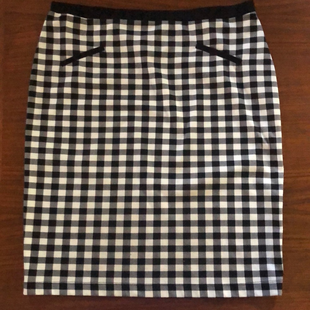Black Check Skirt